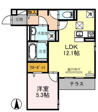 深江橋駅 徒歩5分 1階の物件間取画像